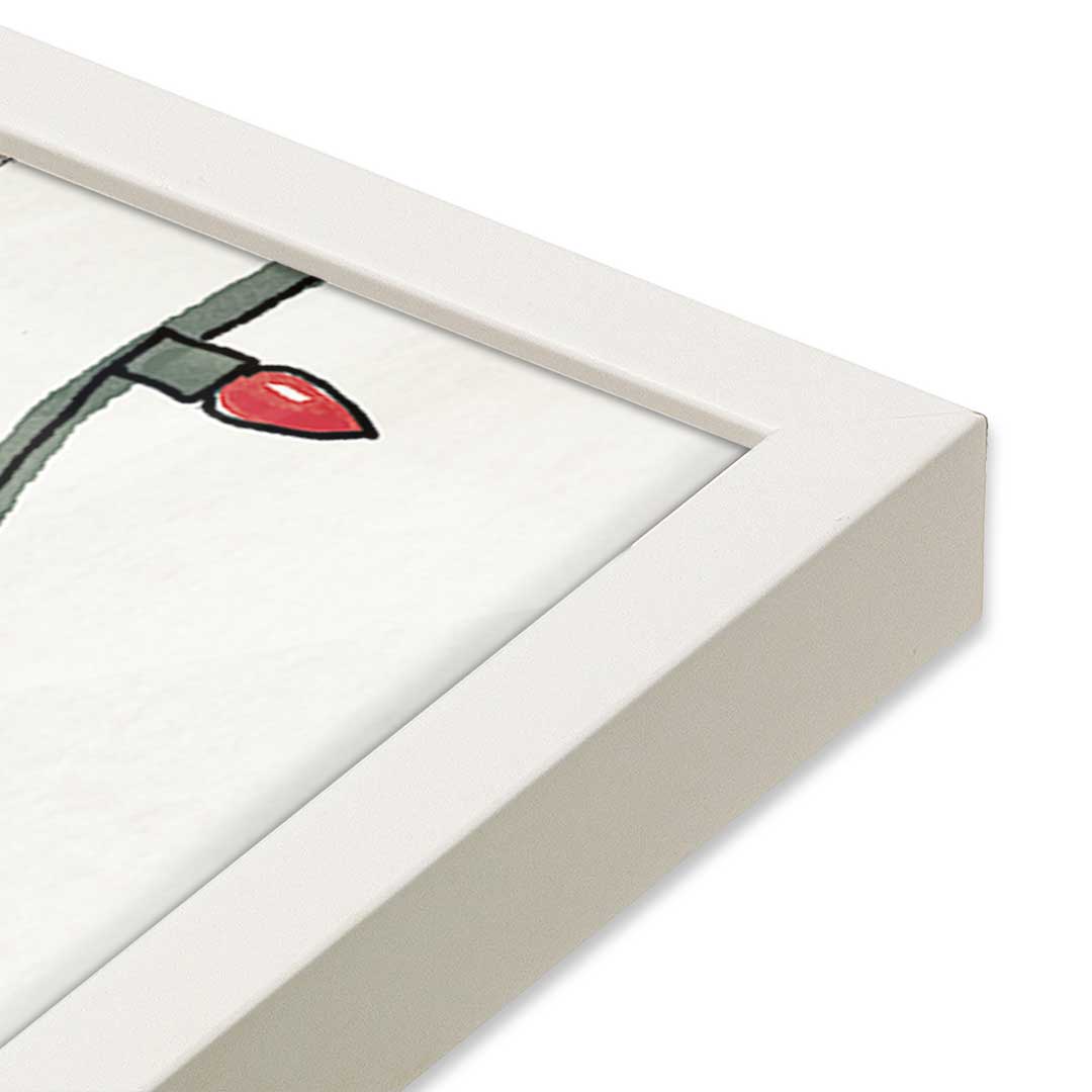 [Color:Opaque White], Picture of art in a Opaque White frame at an angle