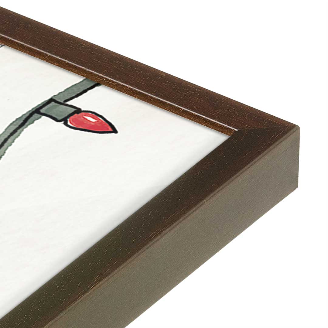 [Color:Espresso], Picture of art in a Espresso frame at an angle