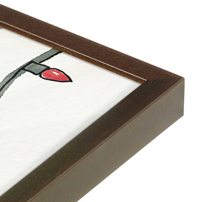 [Color:Espresso], Picture of art in a Espresso frame at an angle