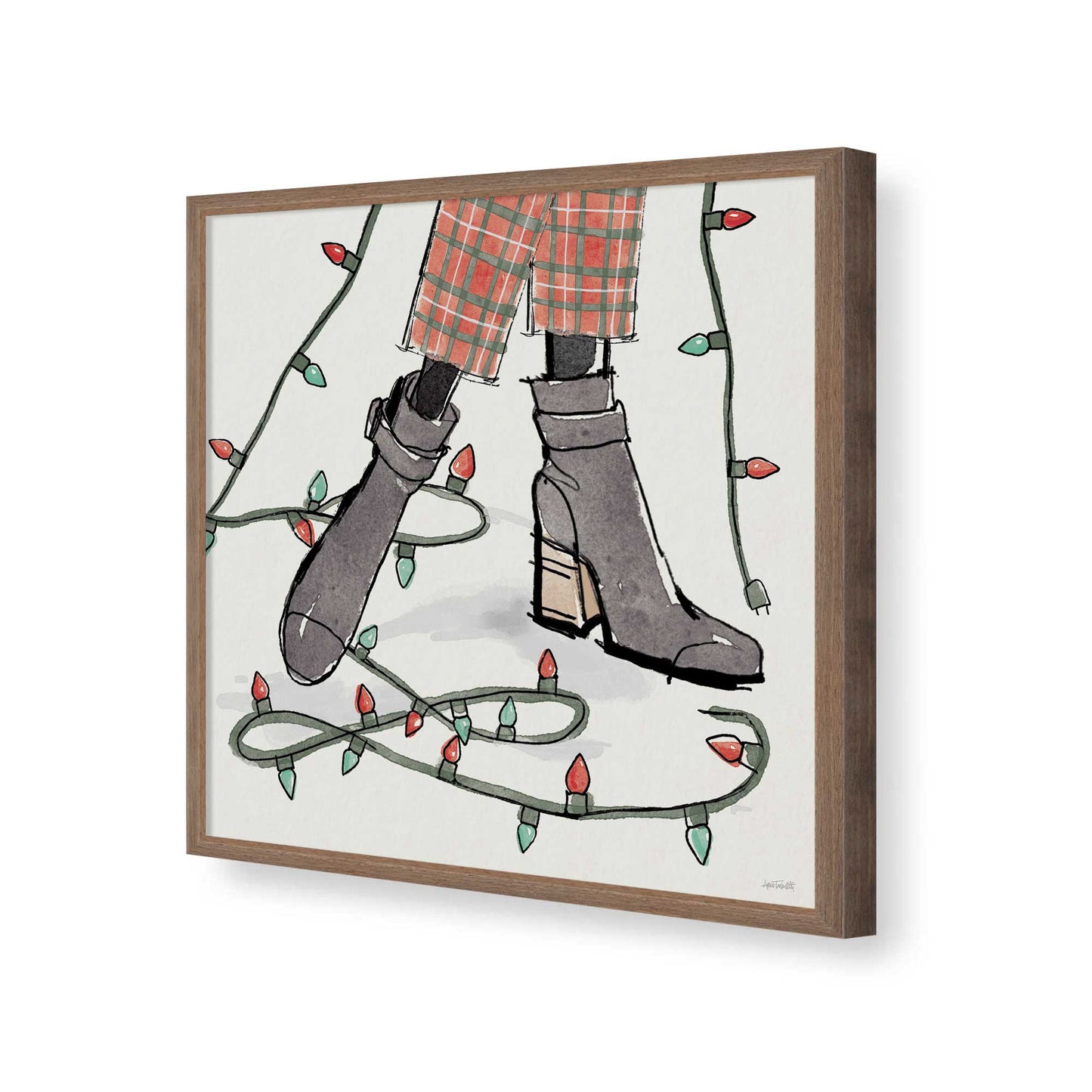 [Color:Walnut], Picture of art in a Walnut frame of the corner