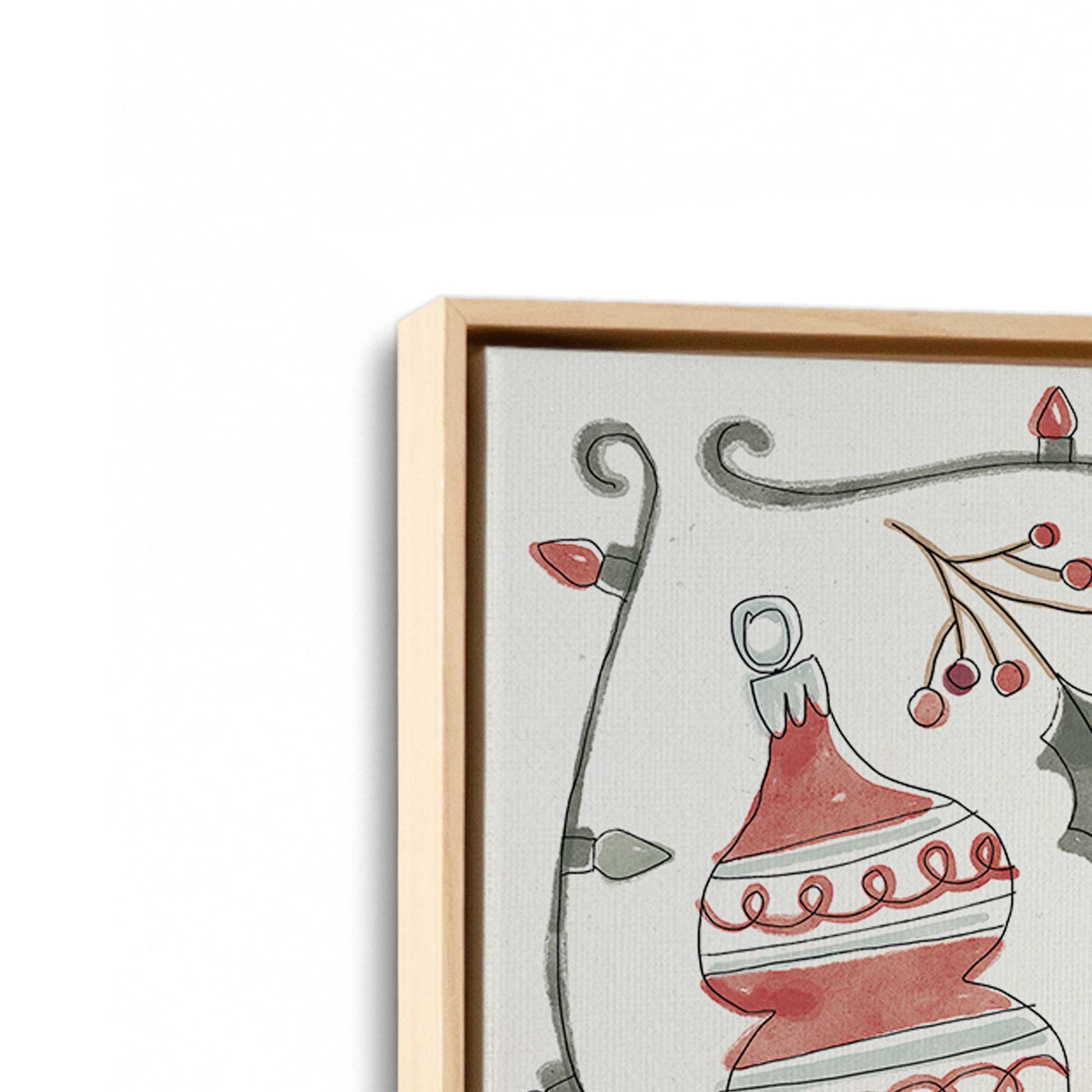 [Color:American Maple], Picture of art in a American Maple frame at an angle