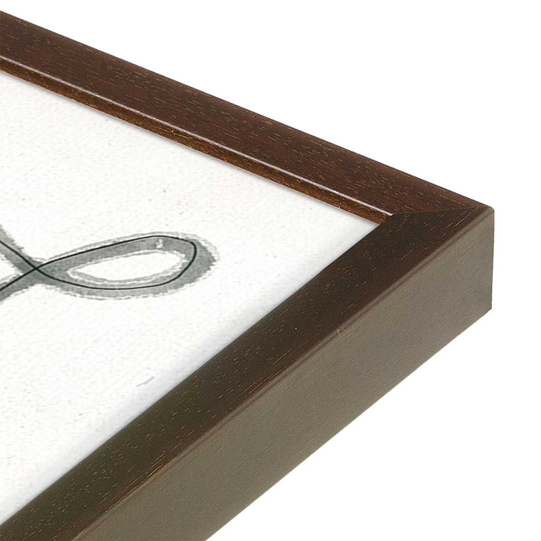 [Color:Brown], Picture of art in a Brown frame at an angle