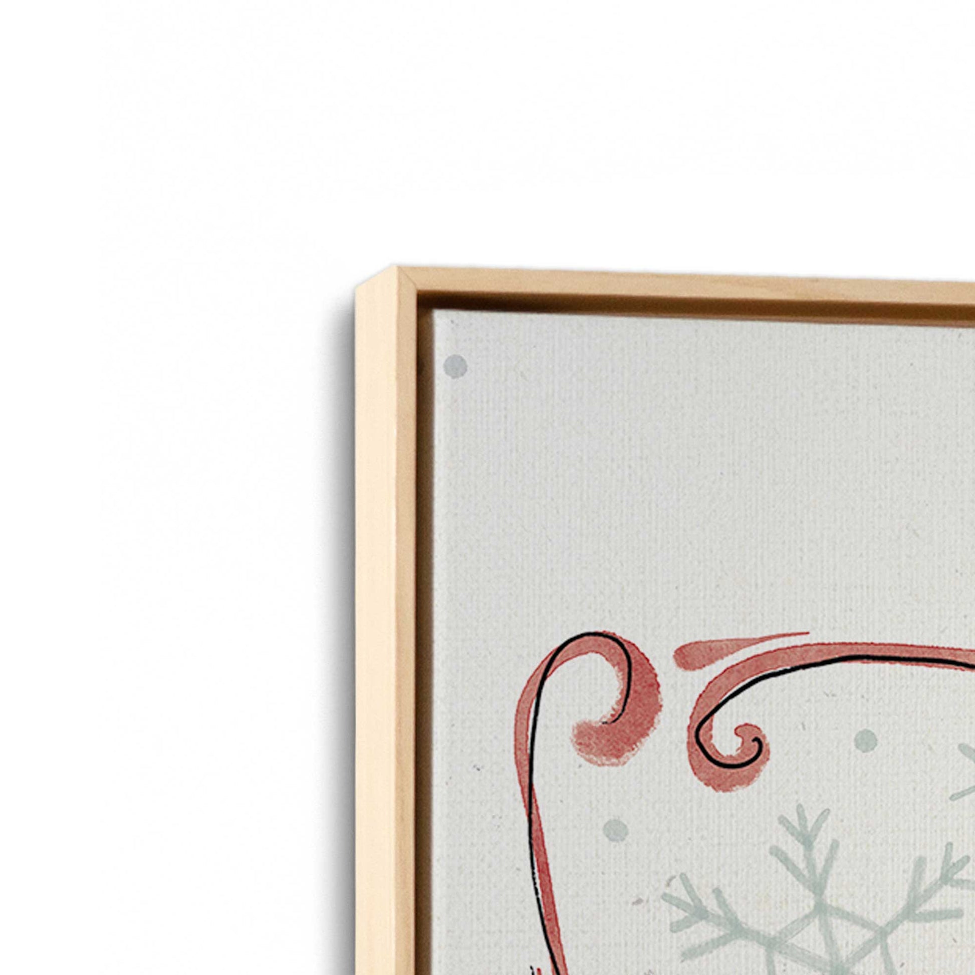 [Color:American Maple], Picture of art in a American Maple frame at an angle