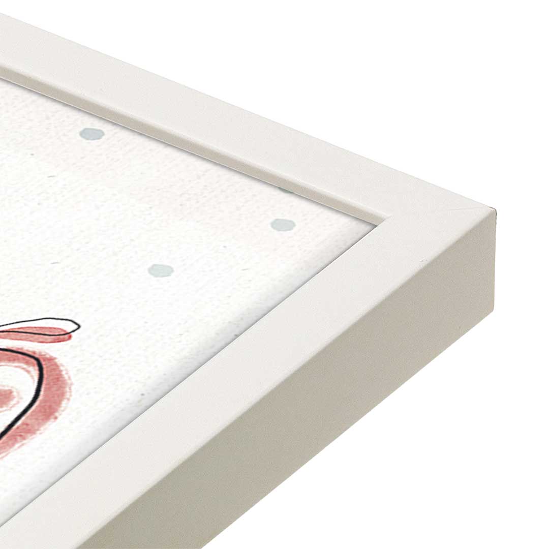 [Color:Opaque White], Picture of art in a Opaque White frame at an angle