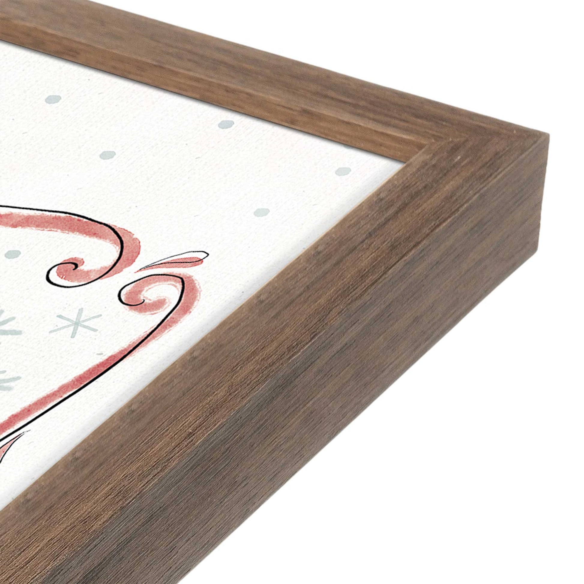 [Color:Walnut], Picture of art in a Walnut frame at an angle