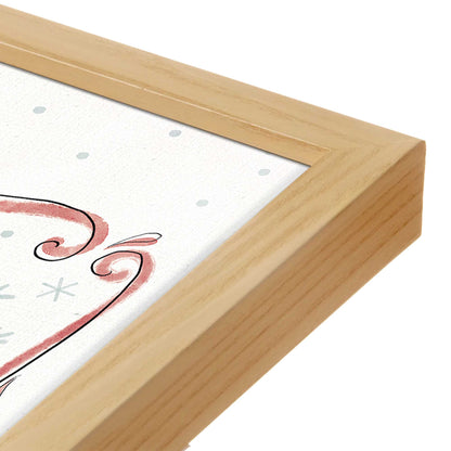 [Color:American Maple], Picture of art in a American Maple frame at an angle