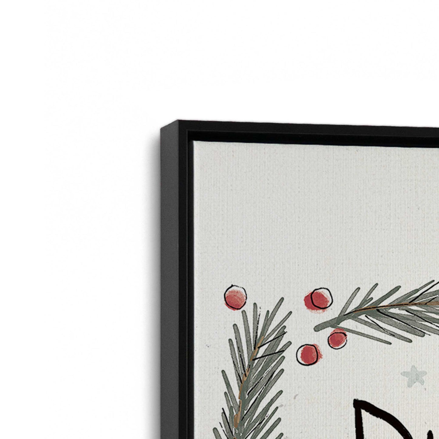 [Color:Satin Black], Picture of art in a Satin Black frame at an angle