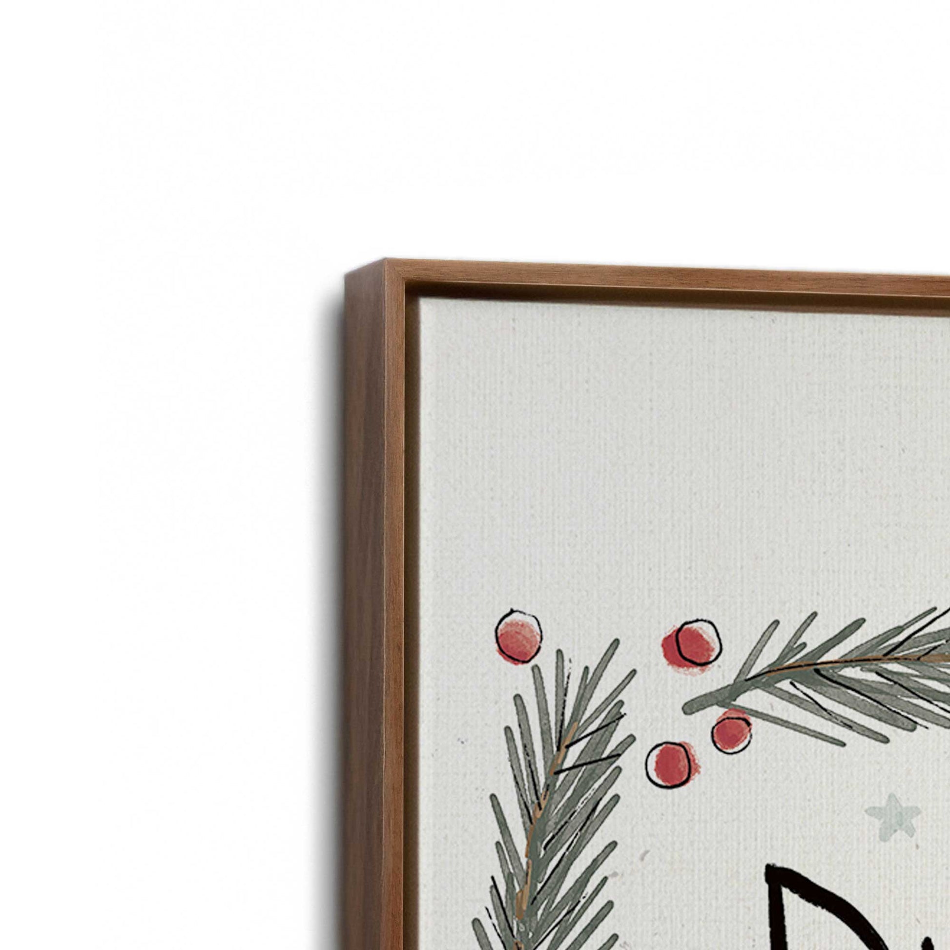 [Color:Walnut], Picture of art in a Walnut frame at an angle