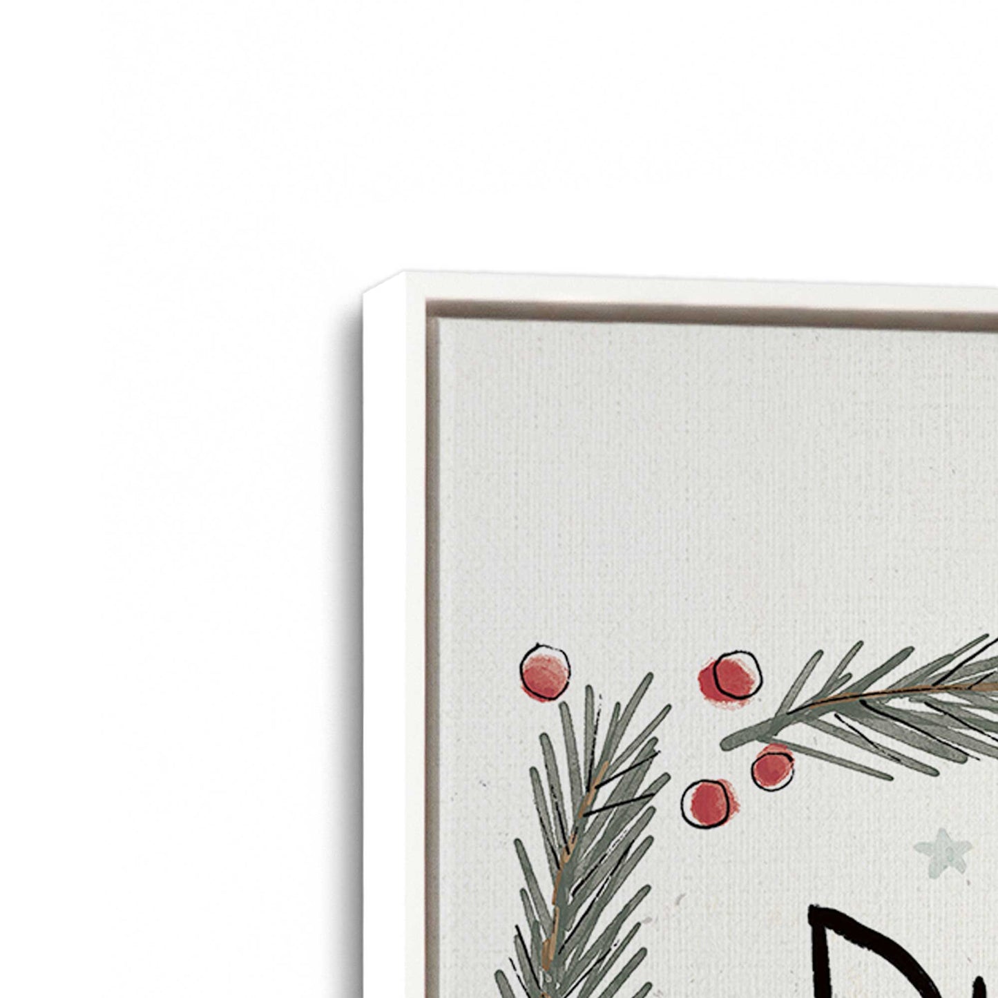 [Color:Opaque White], Picture of art in a White frame at an angle