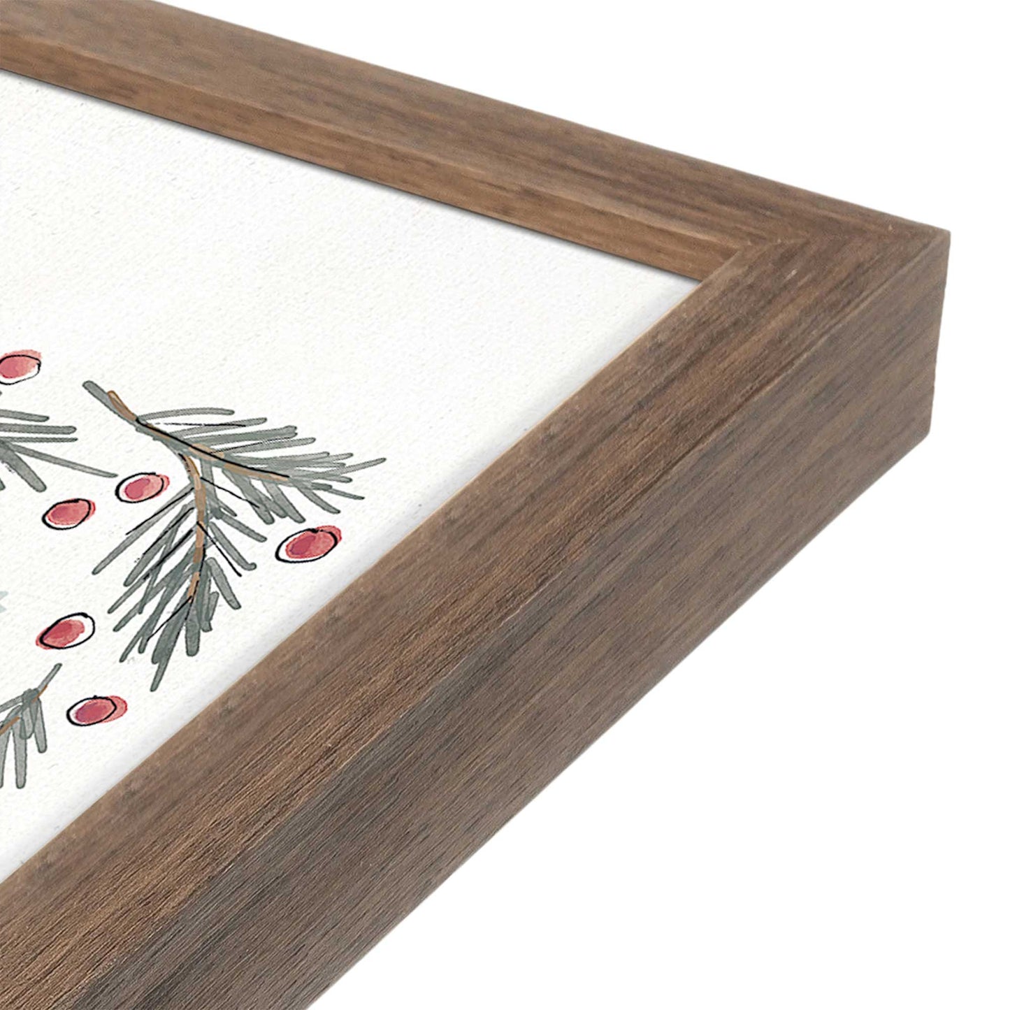 [Color:Walnut], Picture of art in a Walnut frame at an angle