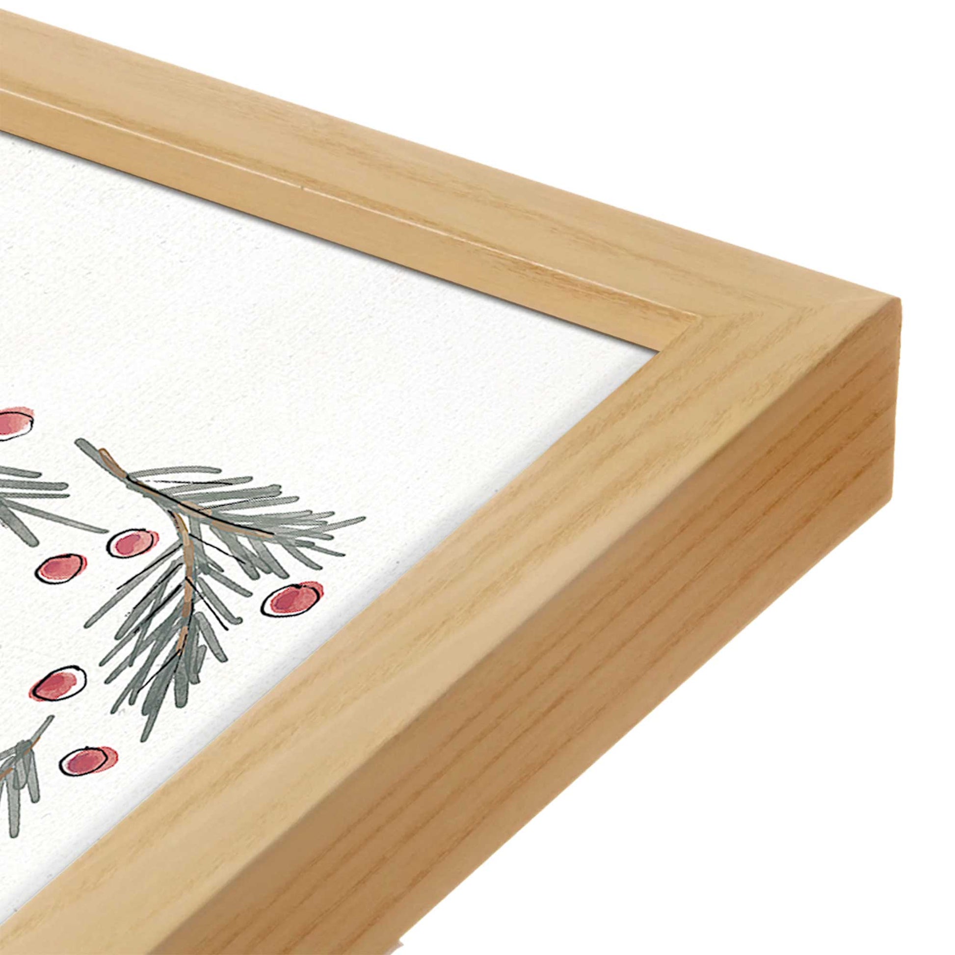 [Color:American Maple], Picture of art in a American Maple frame at an angle