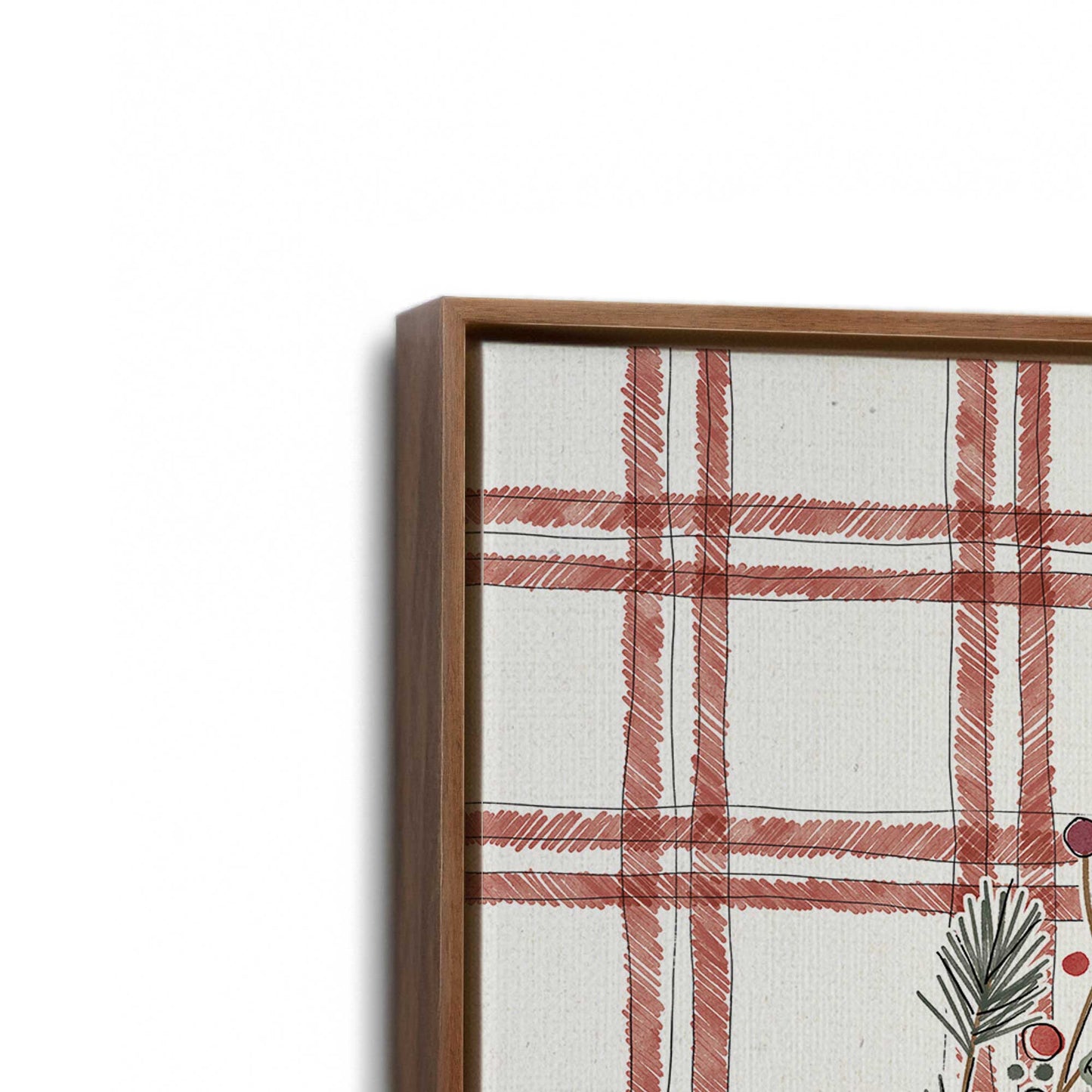 [Color:Walnut], Picture of art in a Walnut frame at an angle