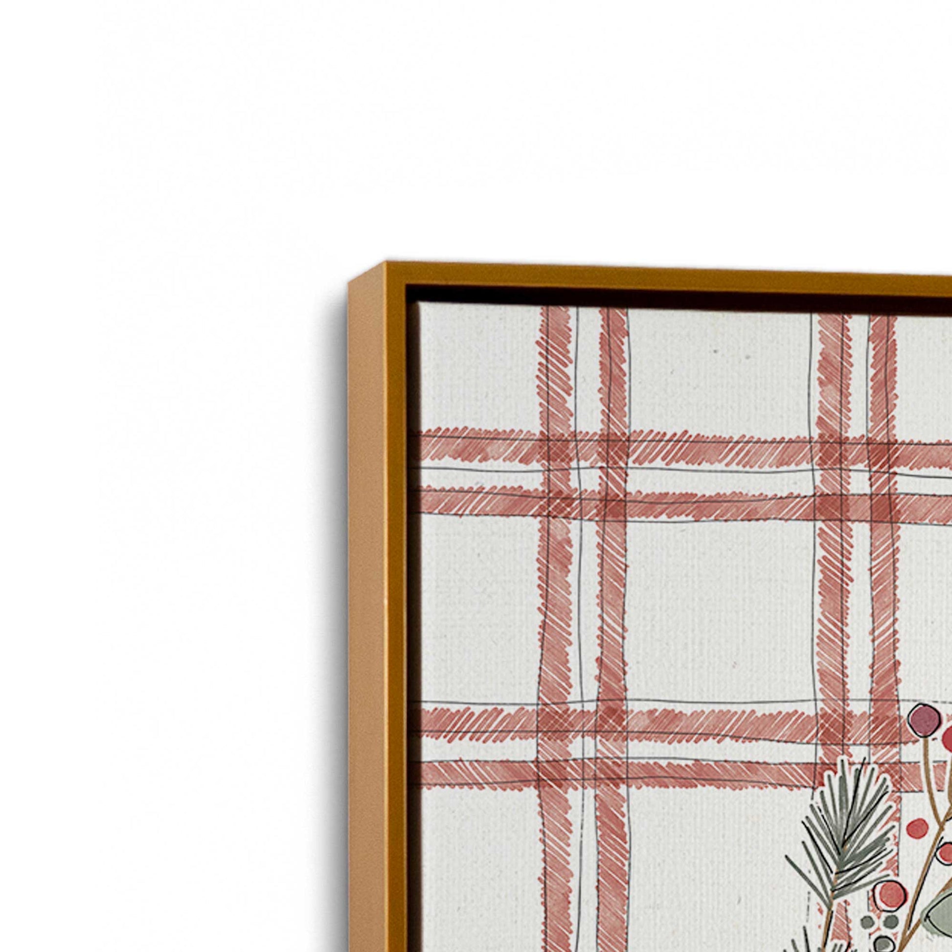 [Color:Polished Gold], Picture of art in a Polished Gold frame at an angle