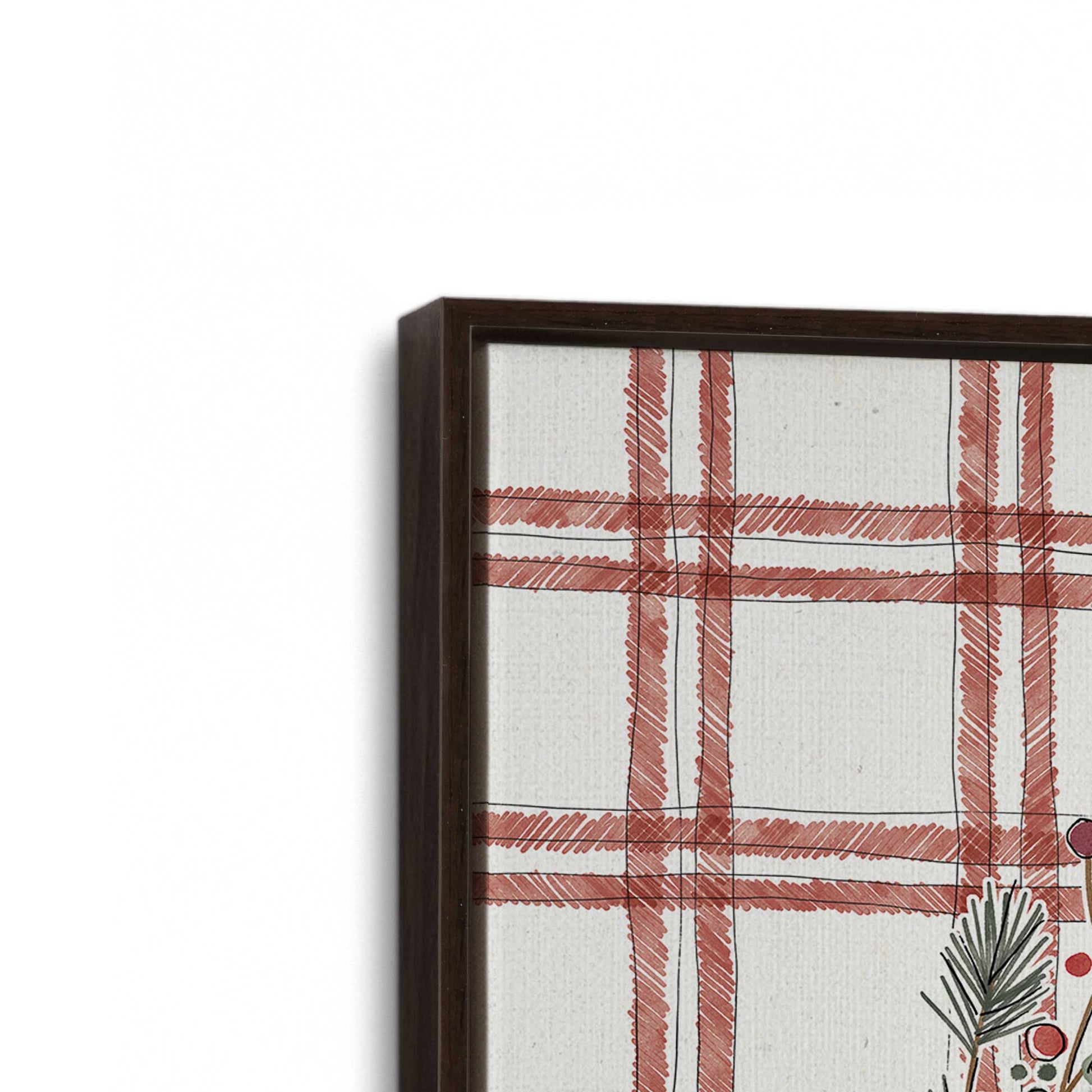 [Color:Espresso], Picture of art in a Espresso frame at an angle