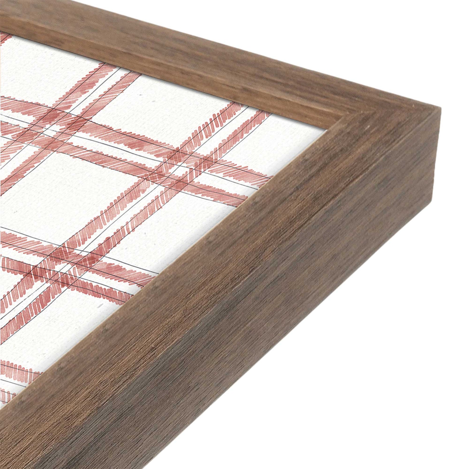 [Color:Walnut], Picture of art in a Walnut frame at an angle