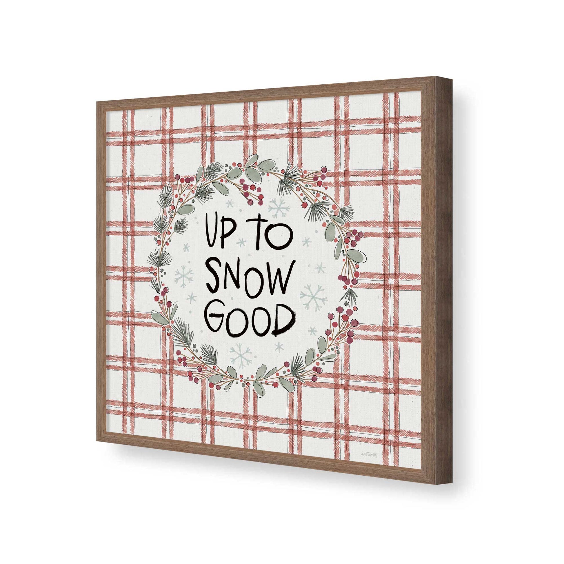 [Color:Walnut], Picture of art in a Walnut frame of the corner