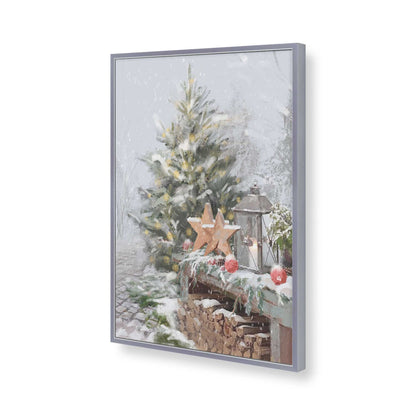 [Color:Polished Chrome], Picture of art in a Polished Chrome frame of the corner