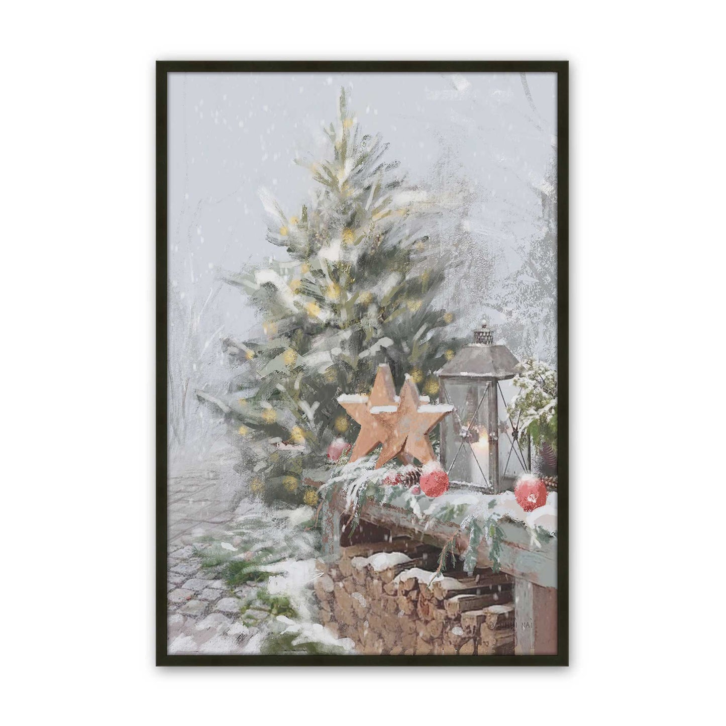 [Color:Satin Black], Picture of art in a Satin Black frame