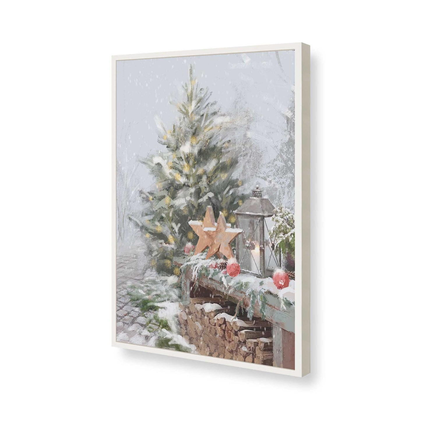 [Color:Opaque White], Picture of art in a Opaque White frame of the corner