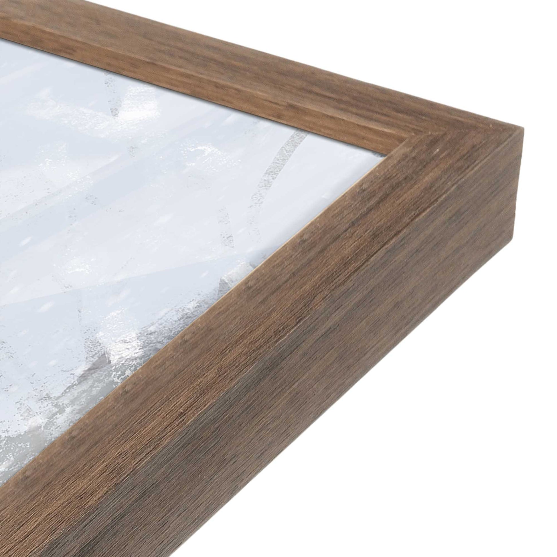 [Color:Walnut], Picture of art in a Walnut frame at an angle