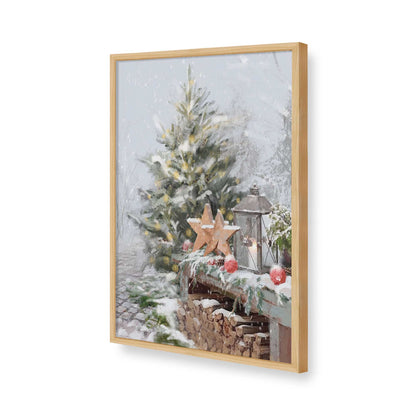 [Color:American Maple], Picture of art in a American Maple frame of the corner