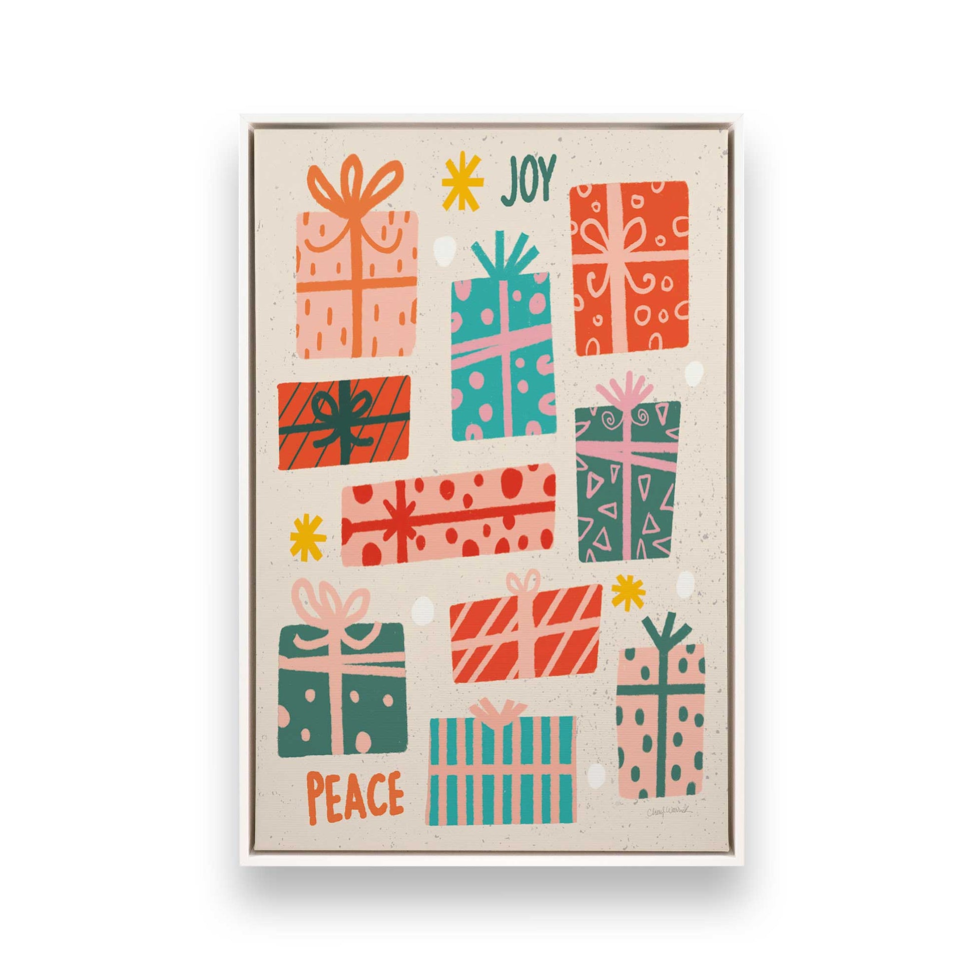 [Color:Opaque White], Picture of art in a White frame