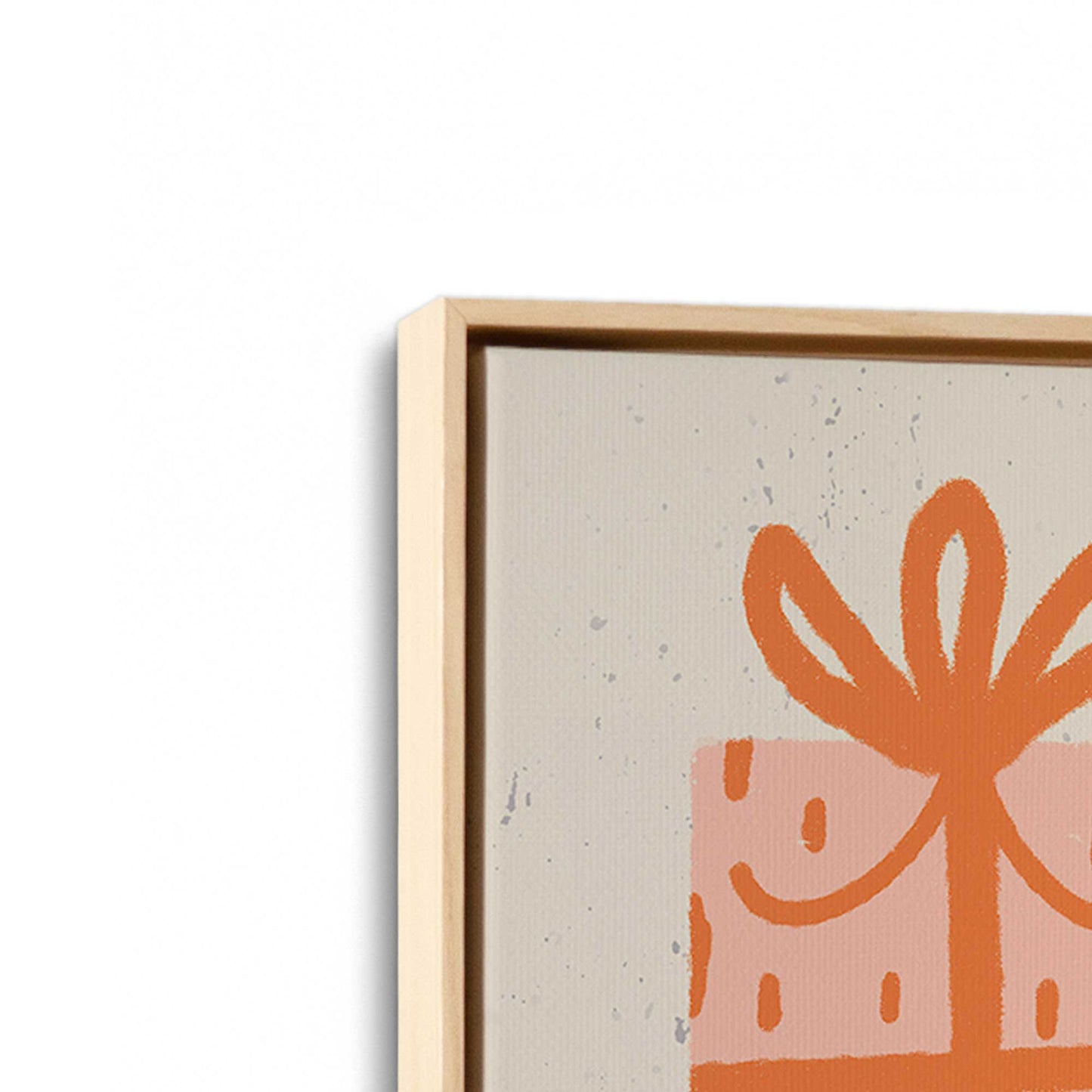 [Color:American Maple], Picture of art in a American Maple frame at an angle