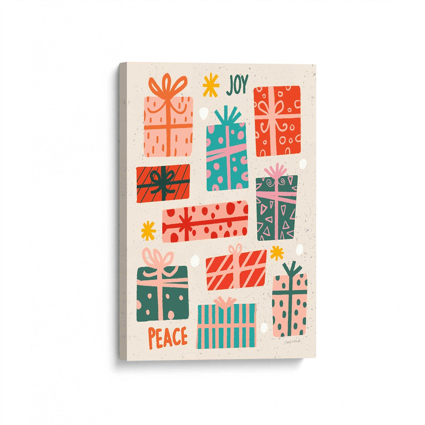 [Color:Stretched Canvas], Picture of art at an angle