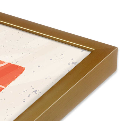 [Color:Polished Gold], Picture of art in a Polished Gold frame at an angle