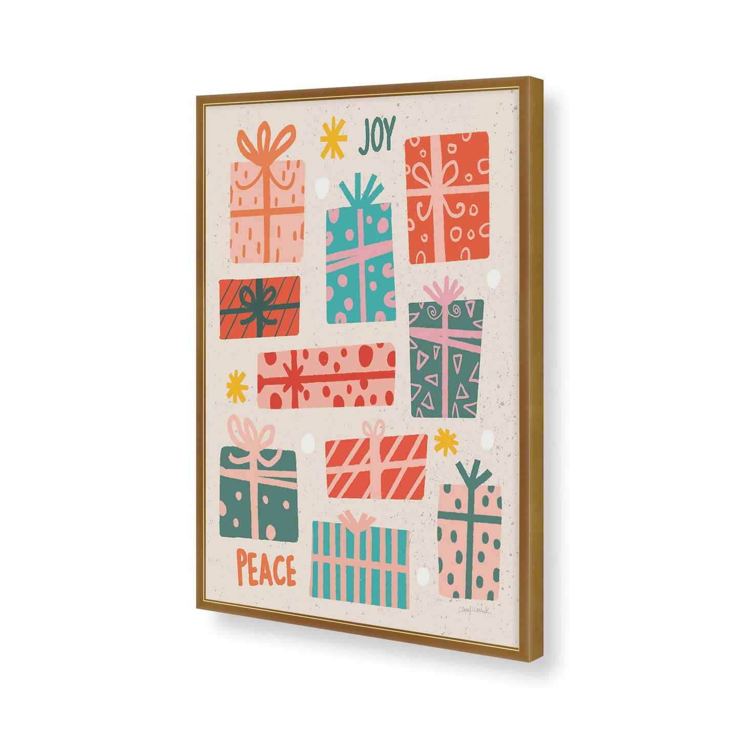 [Color:Polished Gold], Picture of art in a Polished Gold frame of the corner