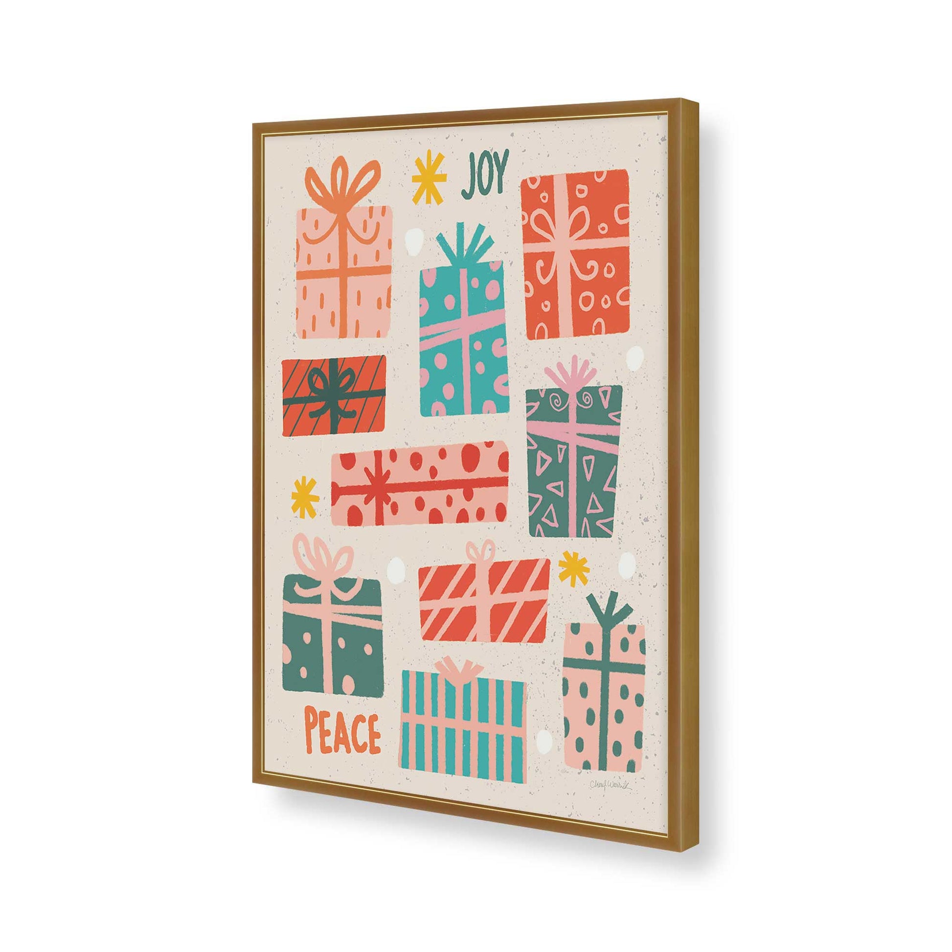 [Color:Polished Gold], Picture of art in a Polished Gold frame of the corner