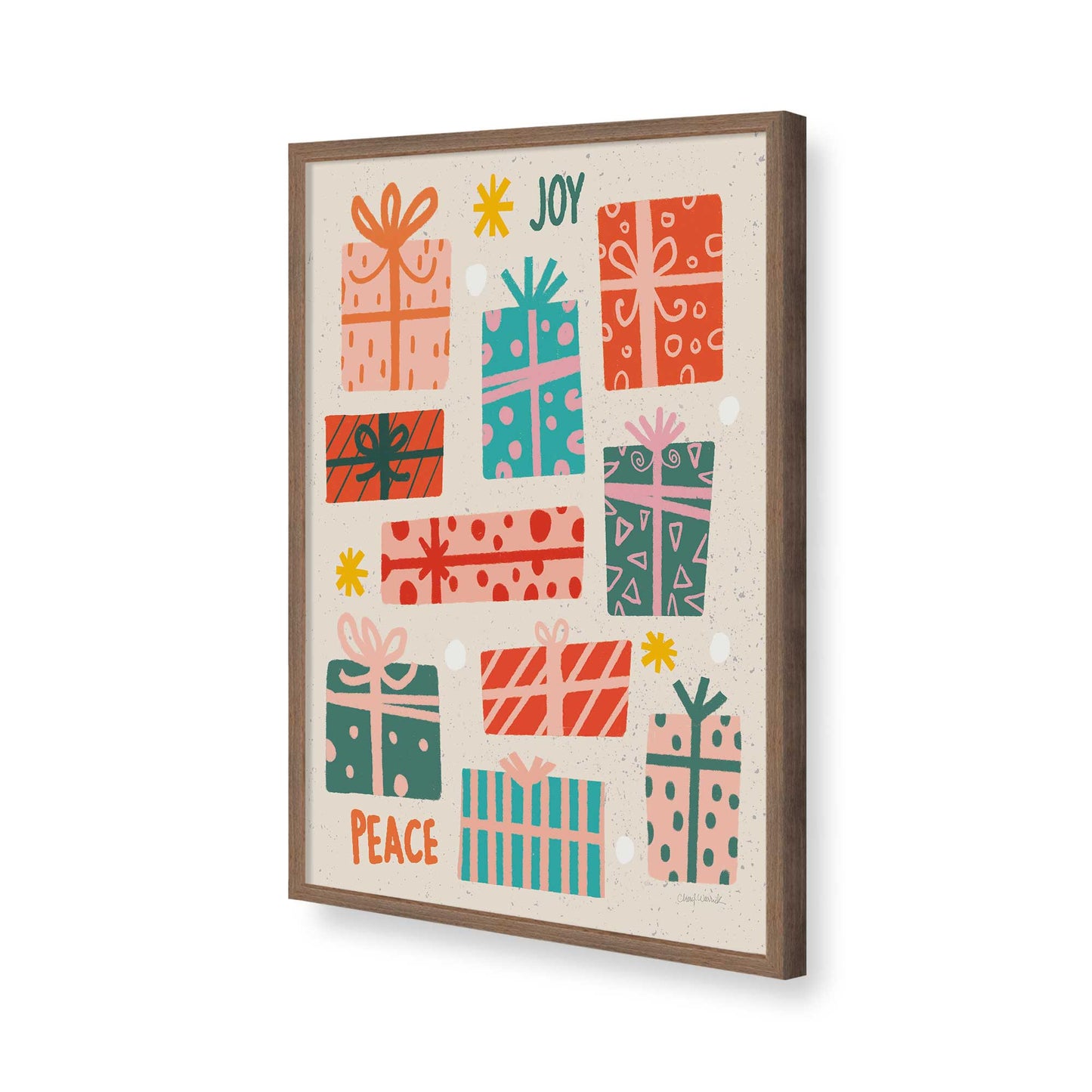 [Color:Walnut], Picture of art in a Walnut frame of the corner