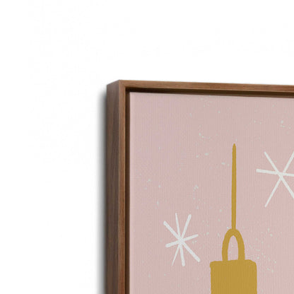 [Color:Walnut], Picture of art in a Walnut frame at an angle