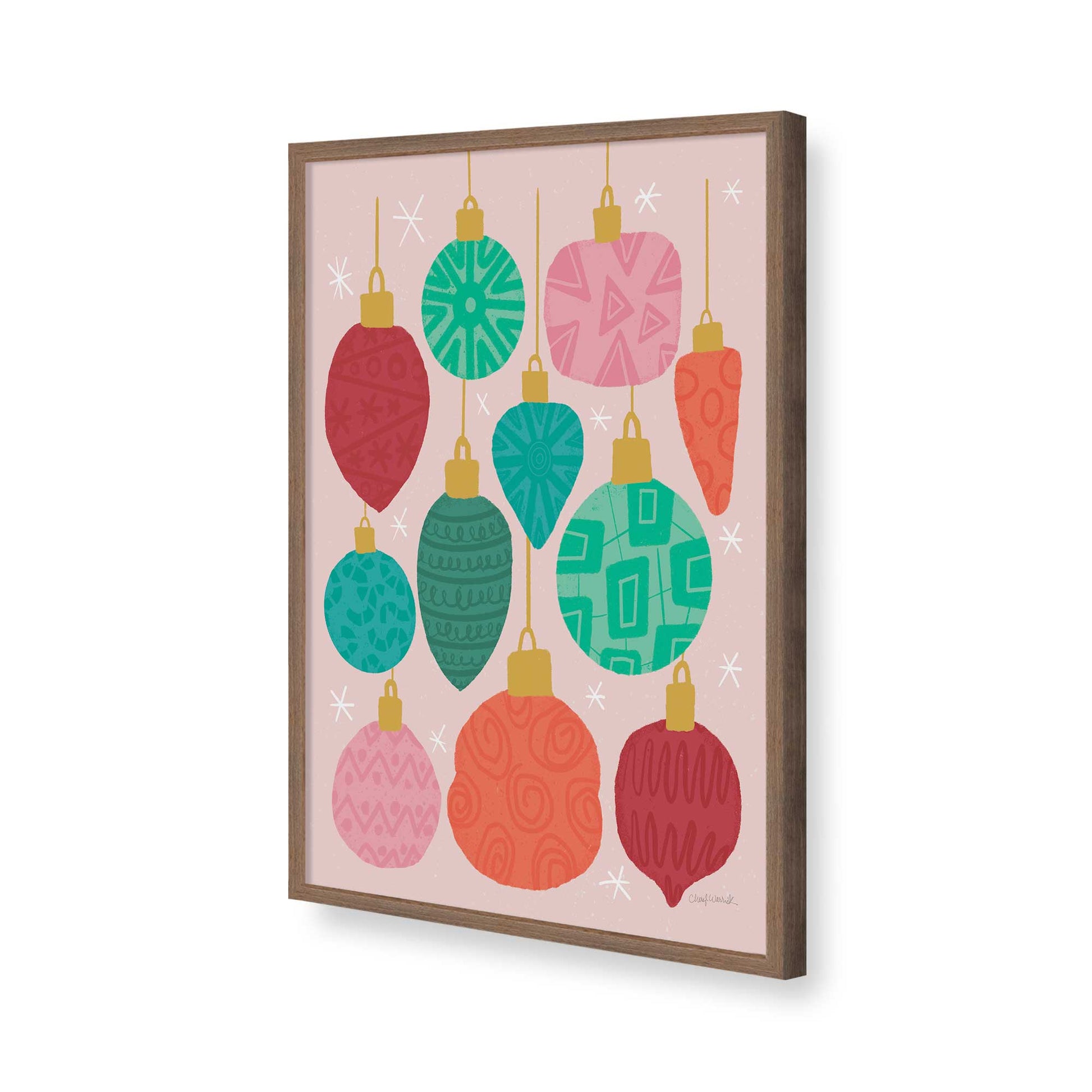 [Color:Walnut], Picture of art in a Walnut frame of the corner