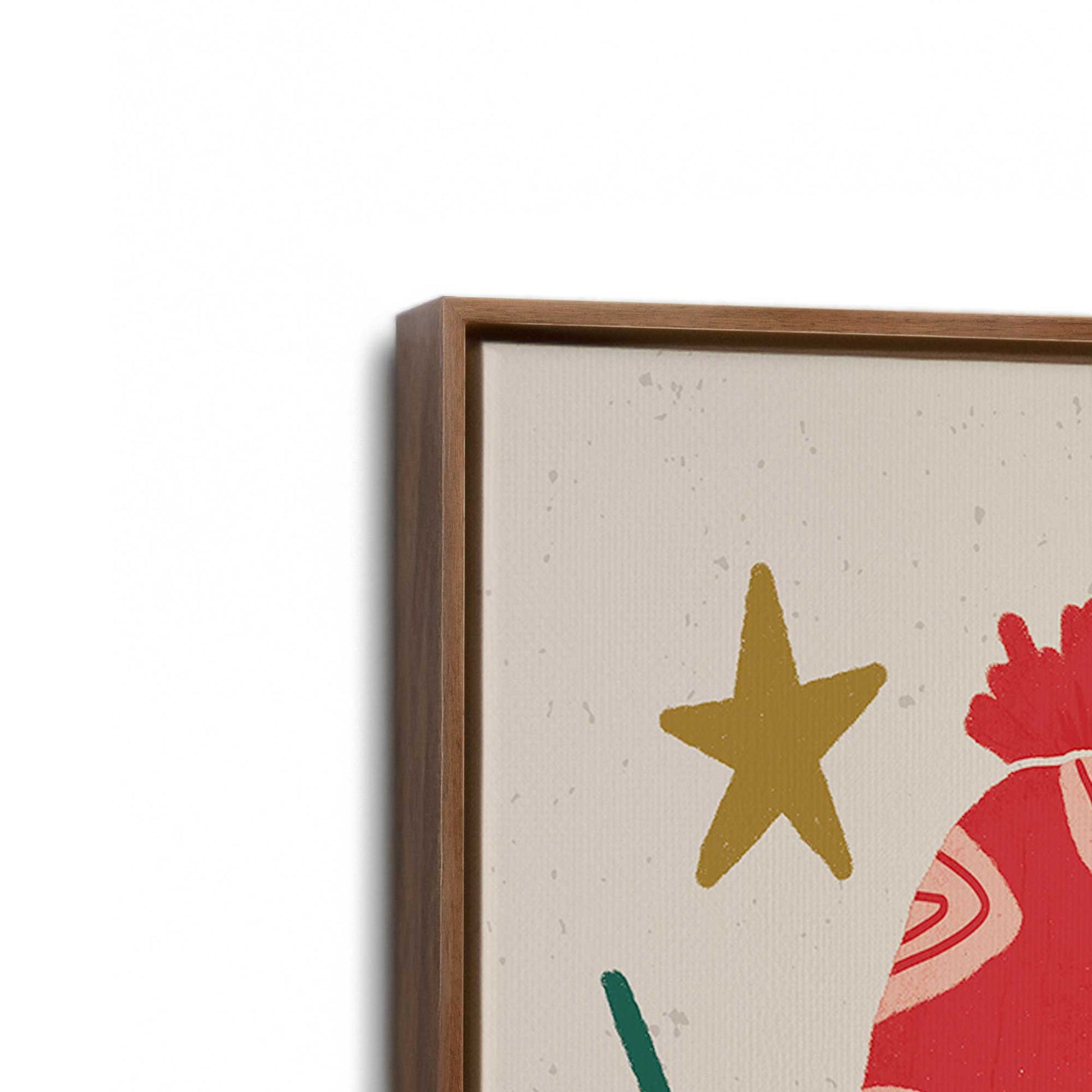 [Color:Walnut], Picture of art in a Walnut frame at an angle