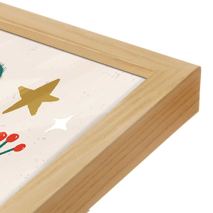 [Color:American Maple], Picture of art in a American Maple frame at an angle