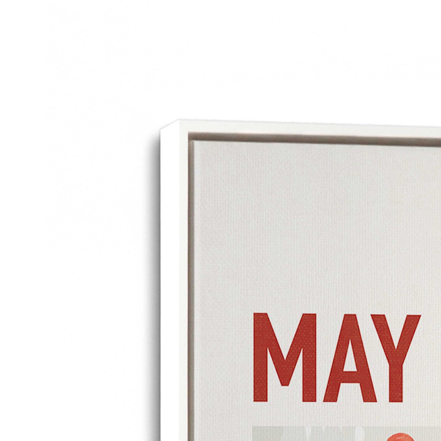 [Color:Opaque White], Picture of art in a White frame at an angle