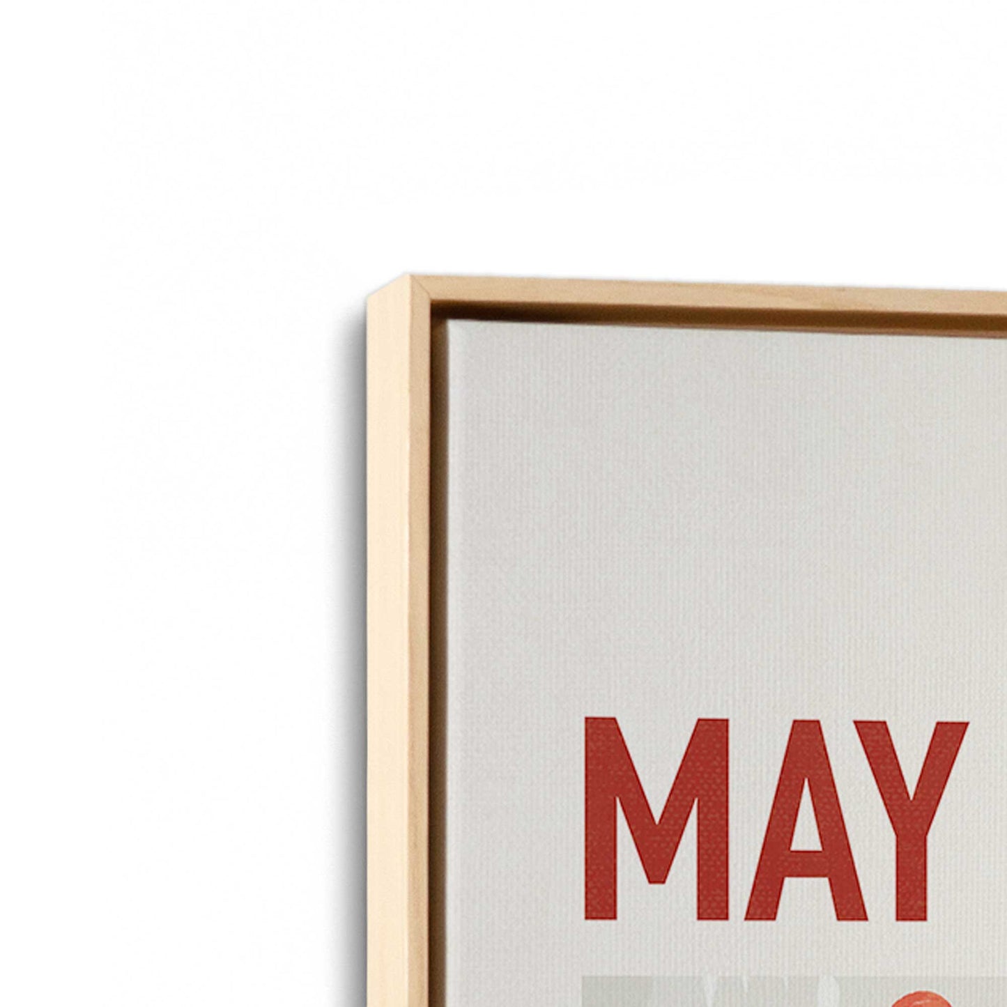 [Color:American Maple], Picture of art in a American Maple frame at an angle