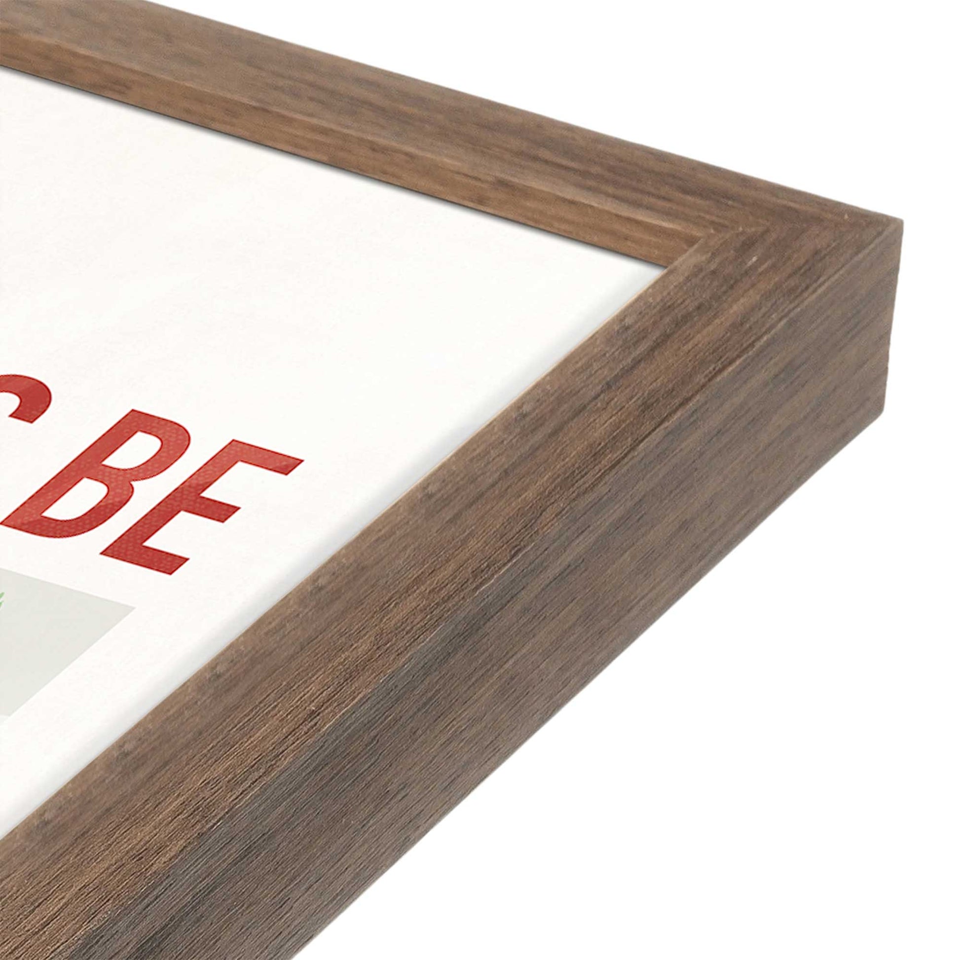 [Color:Walnut], Picture of art in a Walnut frame at an angle