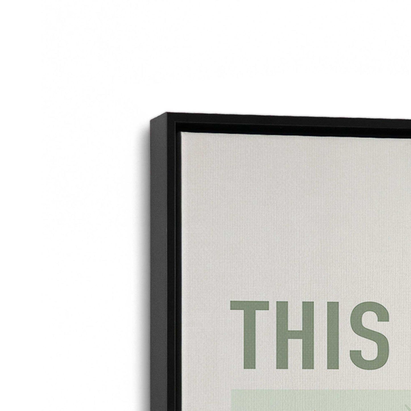 [Color:Satin Black], Picture of art in a Satin Black frame at an angle