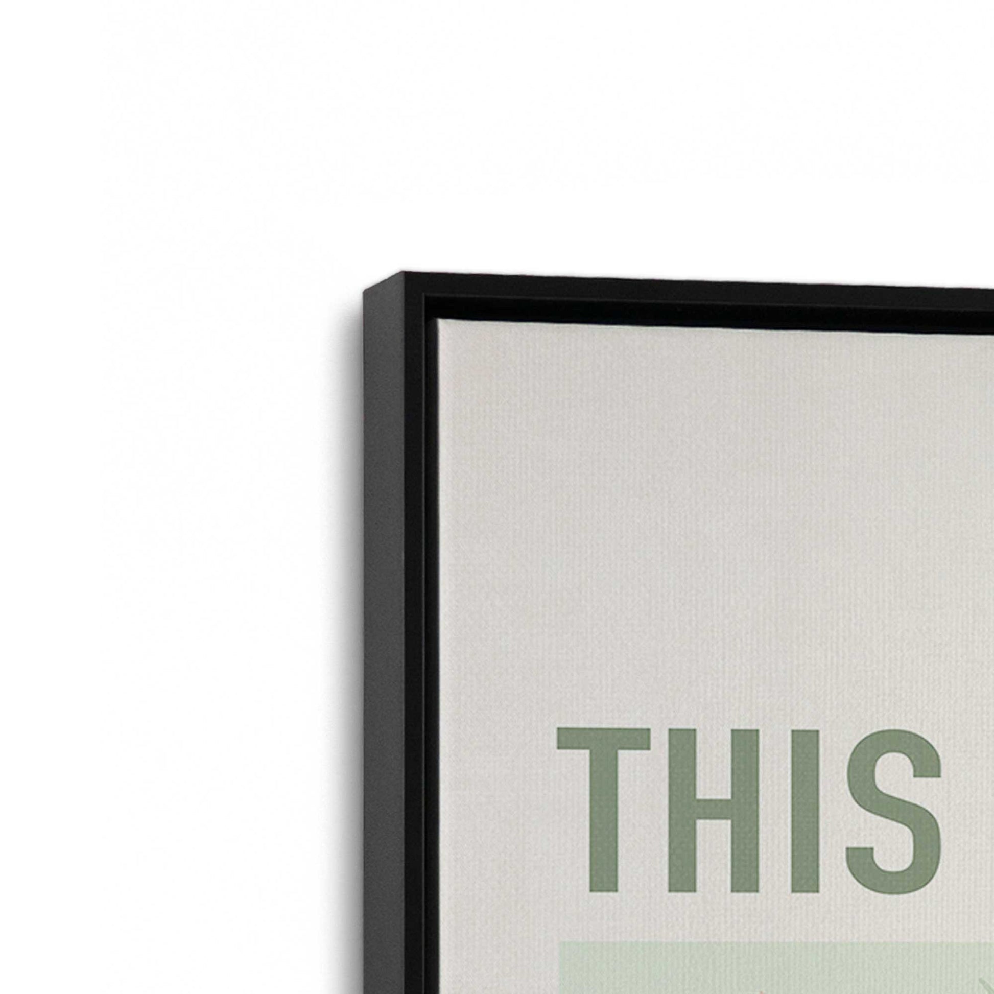 [Color:Satin Black], Picture of art in a Satin Black frame at an angle