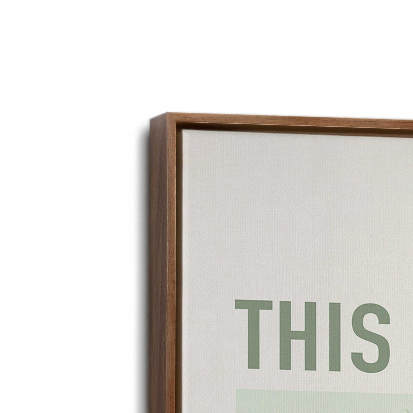 [Color:Walnut], Picture of art in a Walnut frame at an angle