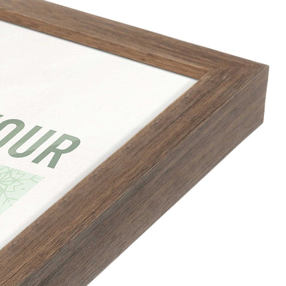 [Color:Walnut], Picture of art in a Walnut frame at an angle