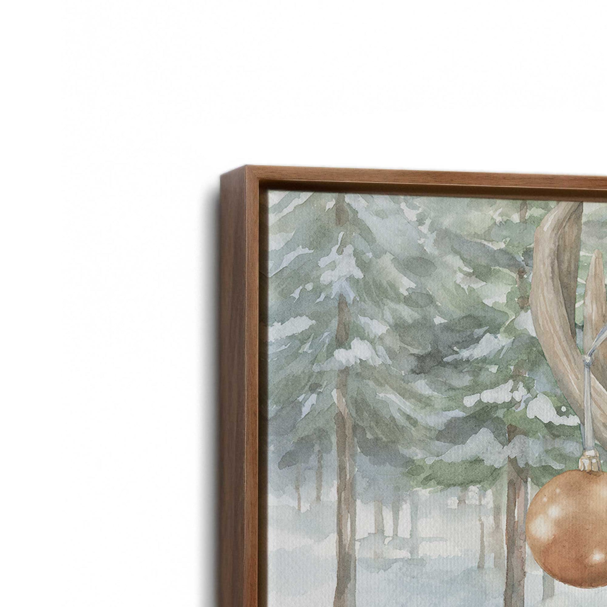 [Color:Walnut], Picture of art in a Walnut frame at an angle