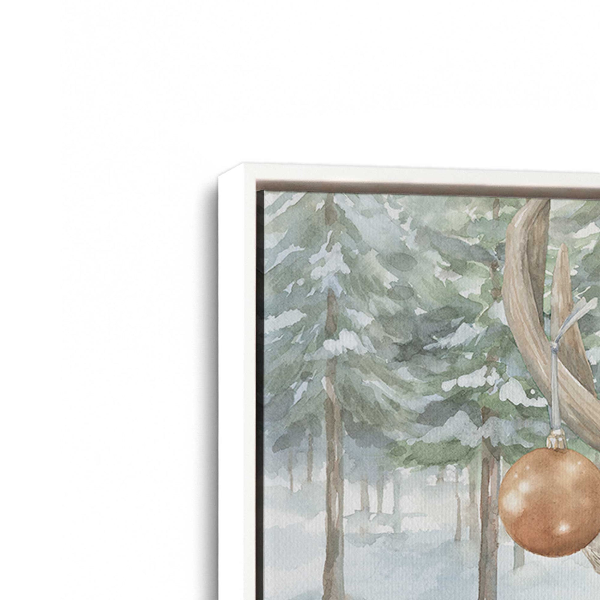 [Color:Opaque White], Picture of art in a White frame at an angle