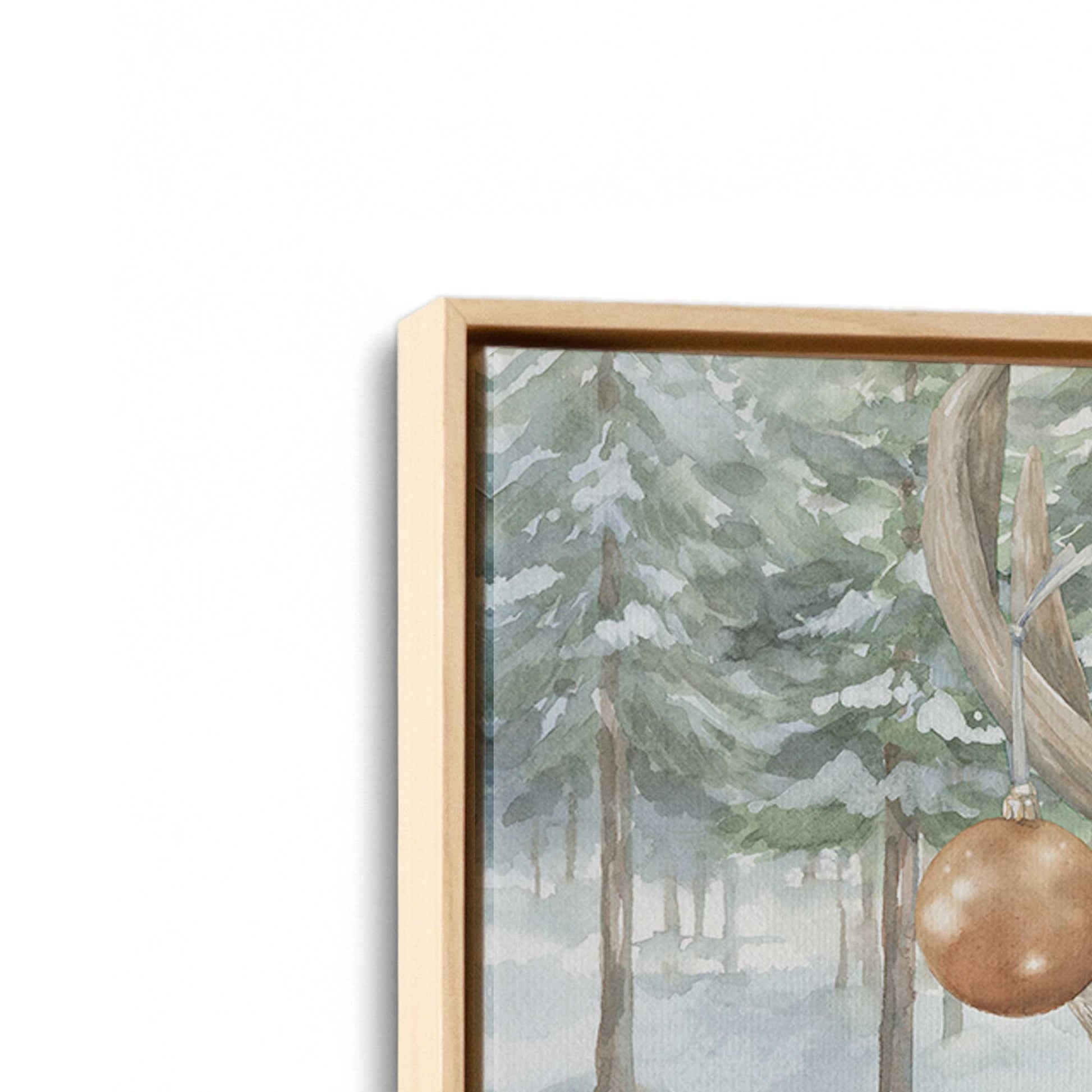 [Color:American Maple], Picture of art in a American Maple frame at an angle