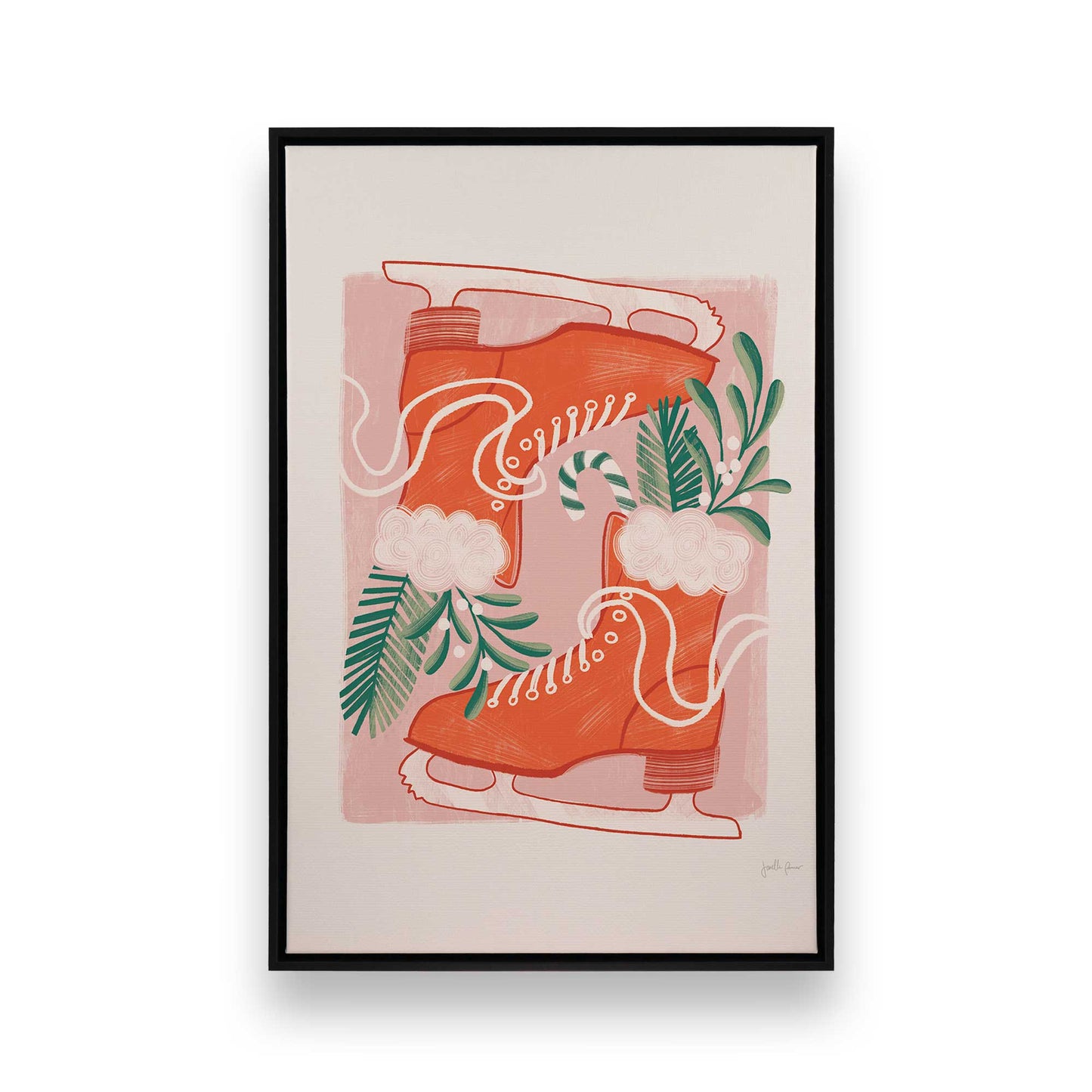 [Color:Satin Black], Picture of art in a Satin Black frame