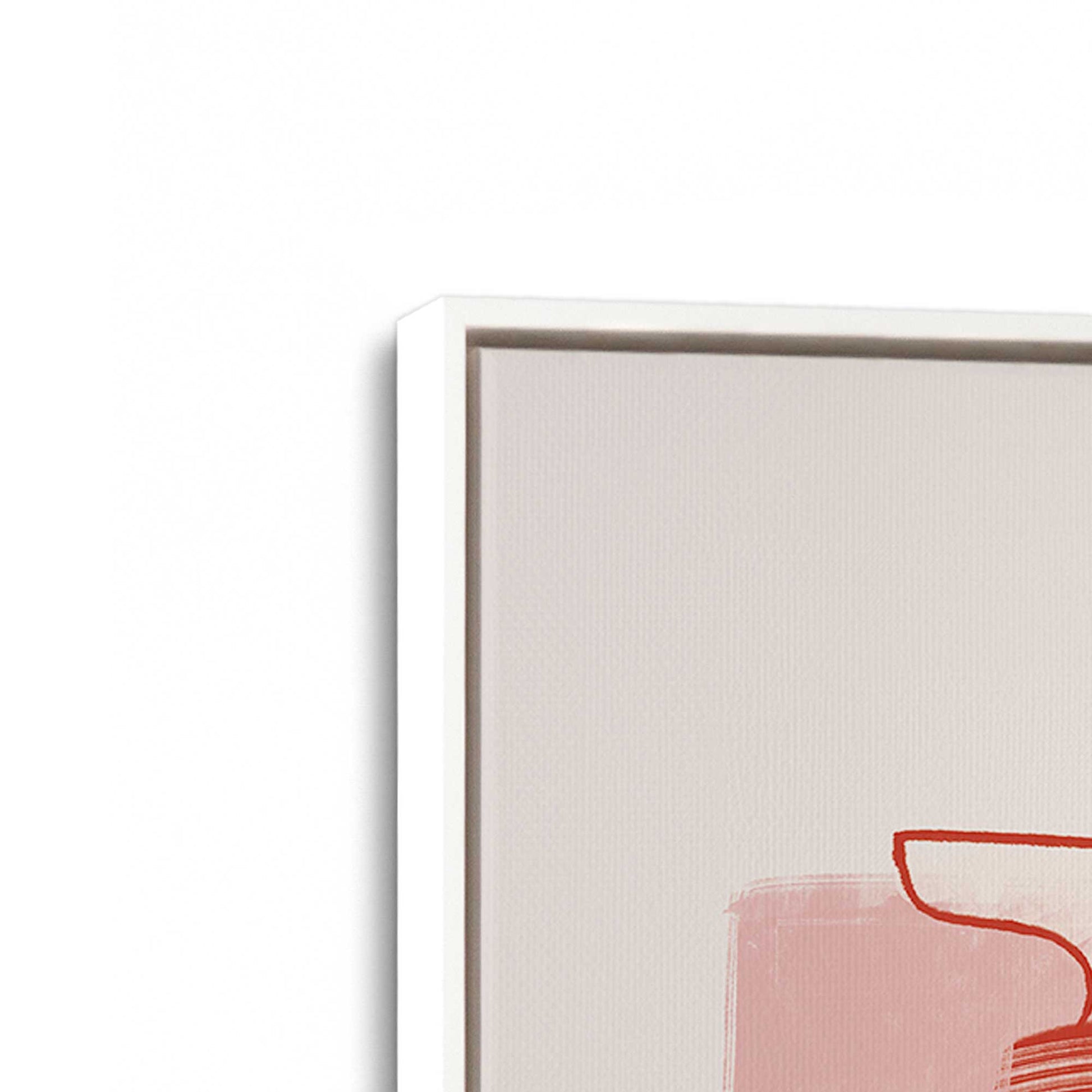 [Color:Opaque White], Picture of art in a White frame at an angle