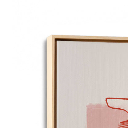 [Color:American Maple], Picture of art in a American Maple frame at an angle