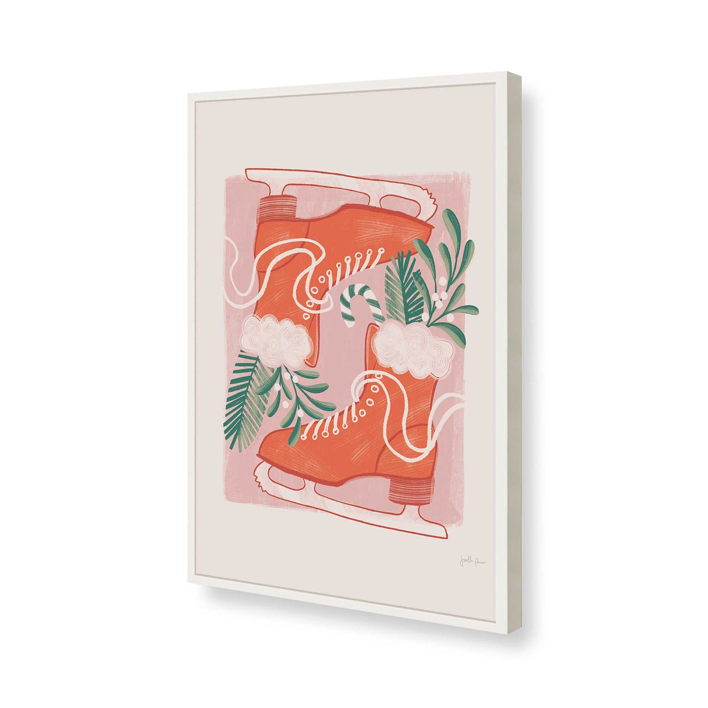 [Color:Opaque White], Picture of art in a Opaque White frame of the corner